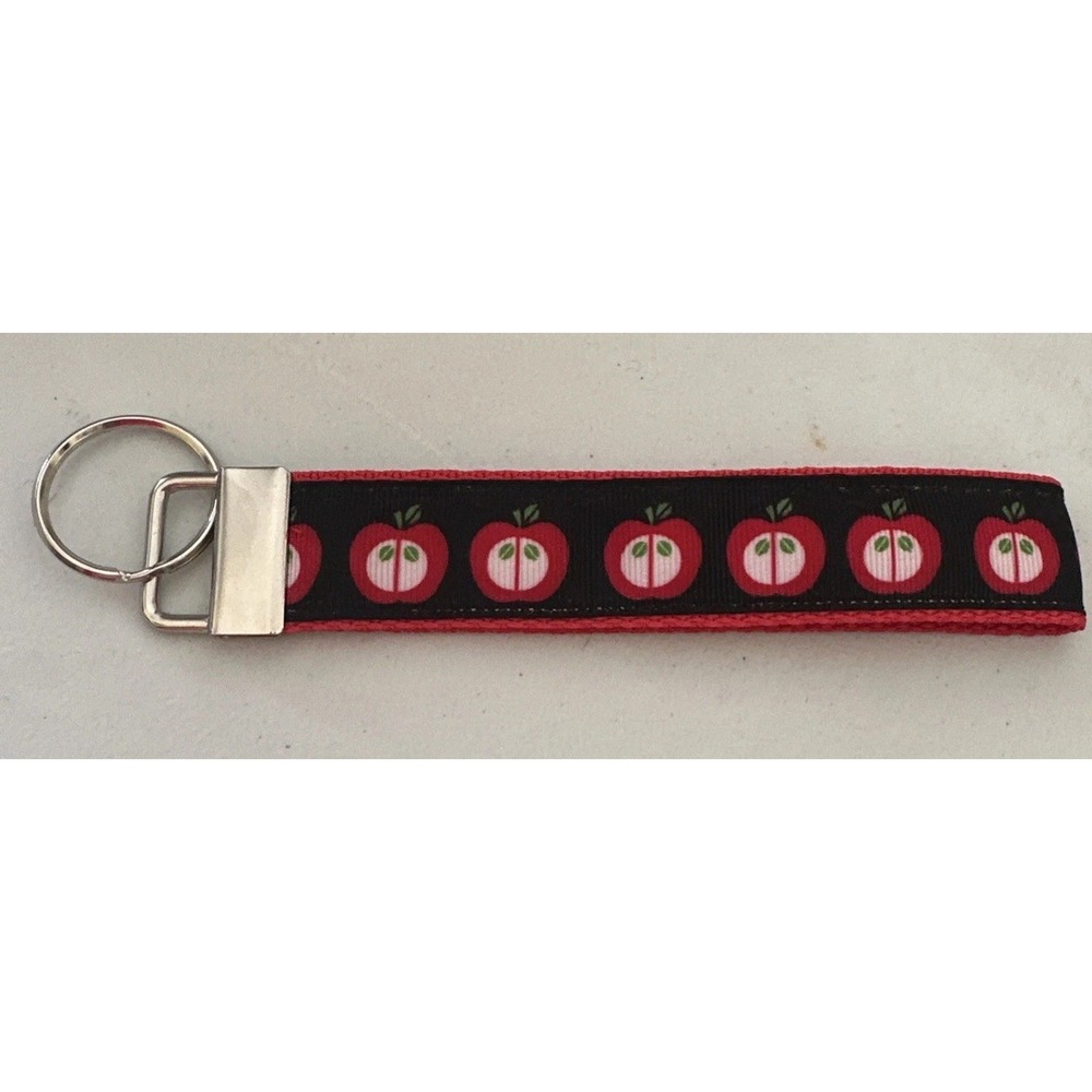 Key Apple Teacher Wristlet Keychain Key Fob Gift Back To School